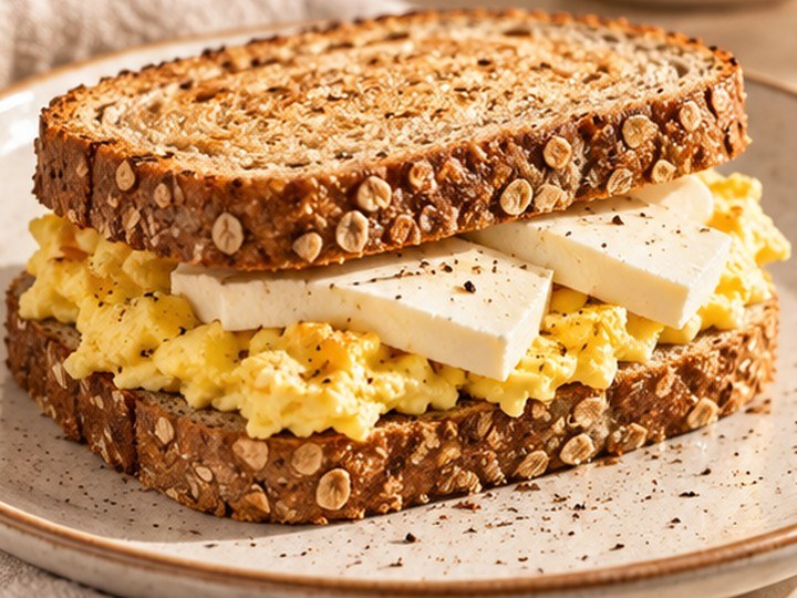 Ficha visual de Sándwich integral de huevo