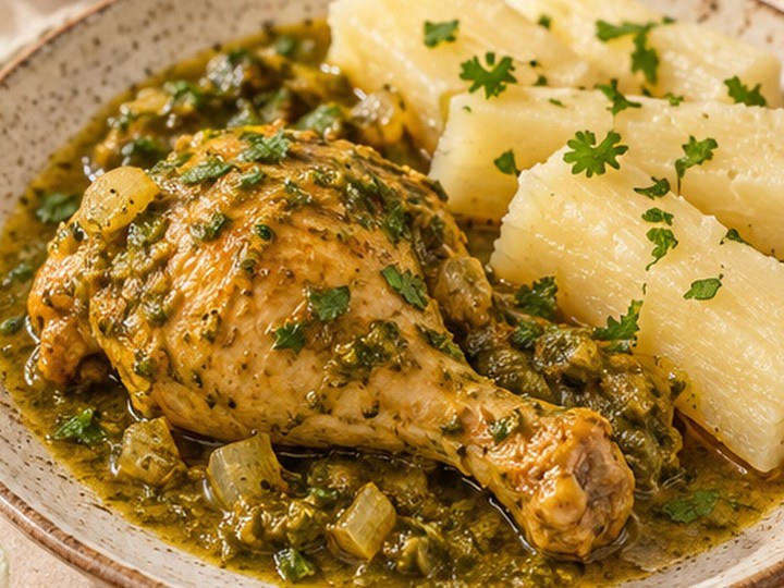 Ficha visual de Seco de pollo con yuca