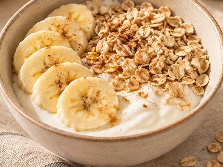 Ficha visual de Yogur, fruta y avena